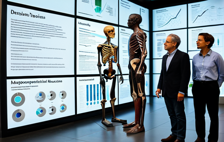 Debunking Lombroso**

A diverse group of people, fully clothed in modern, professional attire, stand in front of a historical museum exhibit labeled "Debunking Lombroso's Theories." The exhibit includes infographics displaying scientific data contradicting physical profiling. Background: A clean, well-lit museum setting. Quality modifiers: Sharp focus, realistic lighting, high resolution, perfect anatomy, correct proportions, natural pose, safe for work, appropriate content, fully clothed, professional, family-friendly.

**